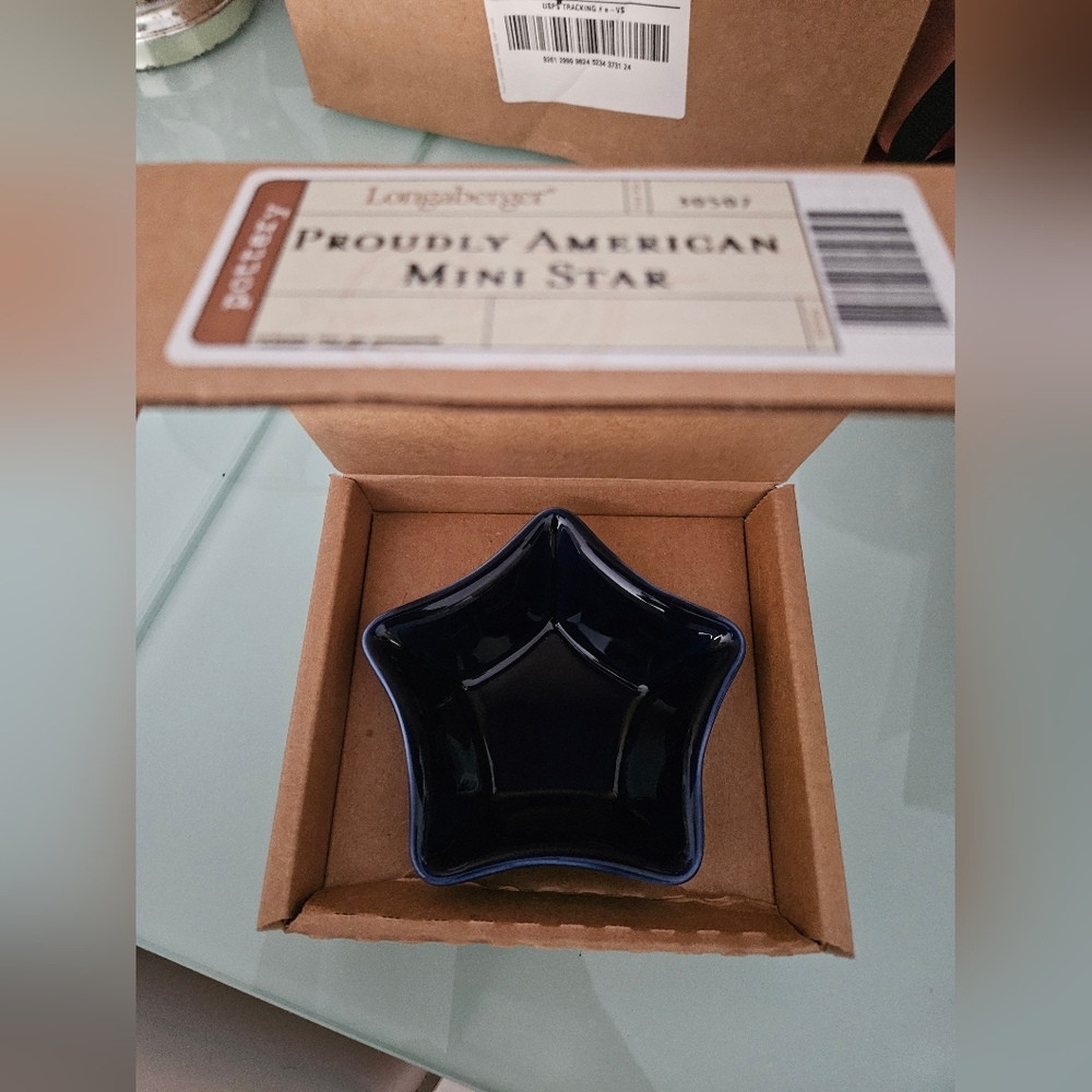 Longaberger Blue Mini Star Dish ( not in original box)